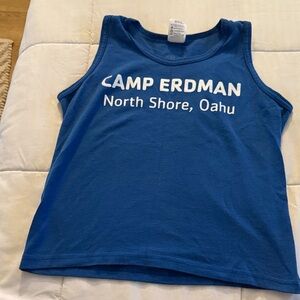 Camp Erdman North Shore Oahu athletic blue tank Small